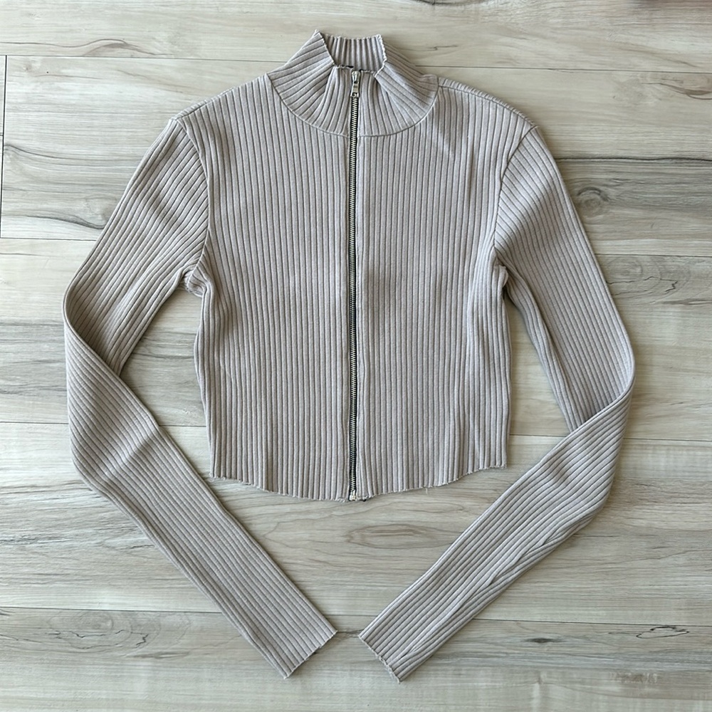 Cotton Citizen Cropped Zip Up Top